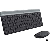 Logitech MK470 Combo Teclado y Ratón Inalámbrico para Windows- 2.4 GHz con Receptor USB Unifying- Diseño Compacto…